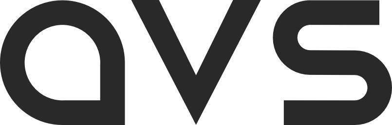 Logotipo AVS negro en png sin fondo